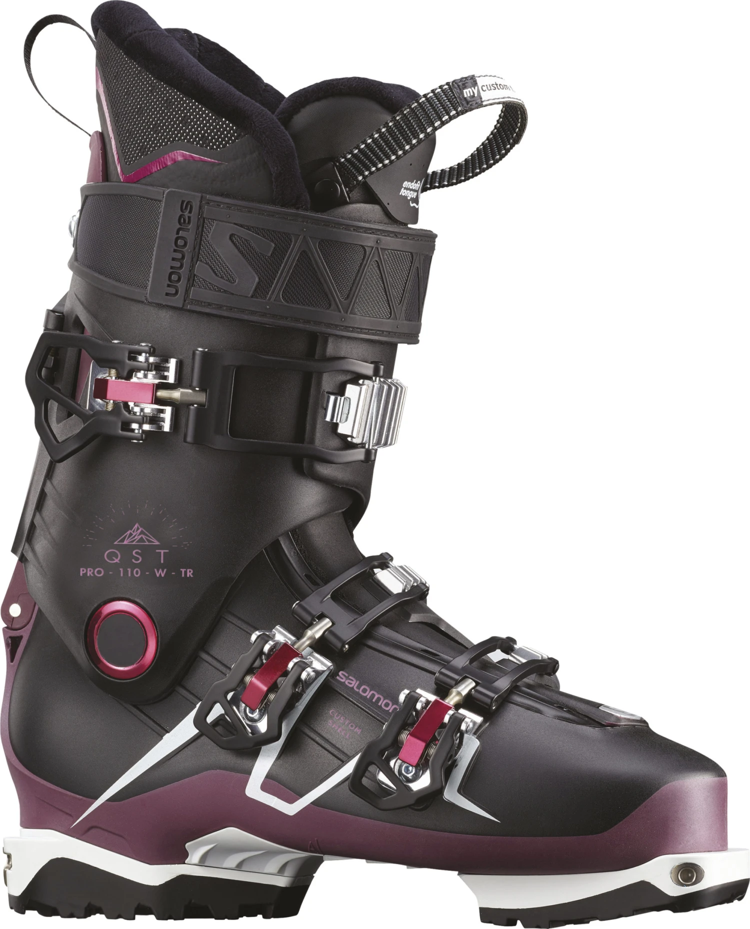 Salomon Qst Pro 110 Tr Womens Black/Burgundy/White
